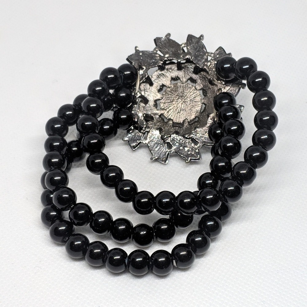 Black Stretch Statement Bracelet - image 6
